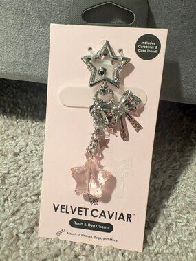 Velvet Caviar Bag Charm Star Bow